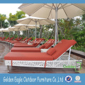 Semi Round Bentuk Desain Aluminium Bingkai Anyaman Sunlounger